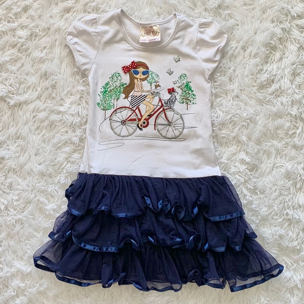 Girls dress with ruffled skirt